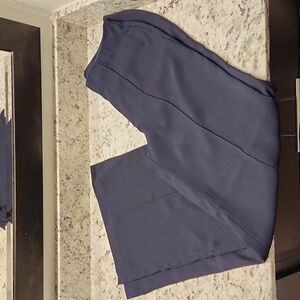 Express Wide Leg High Waisted Dress Pant Navy Blue Size 8